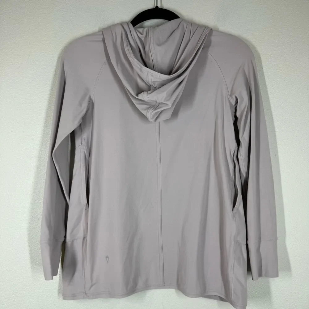 Ivivva Girls Lululemon Hooded Cardigan Wrap Baby Pink Pockets Size 8
